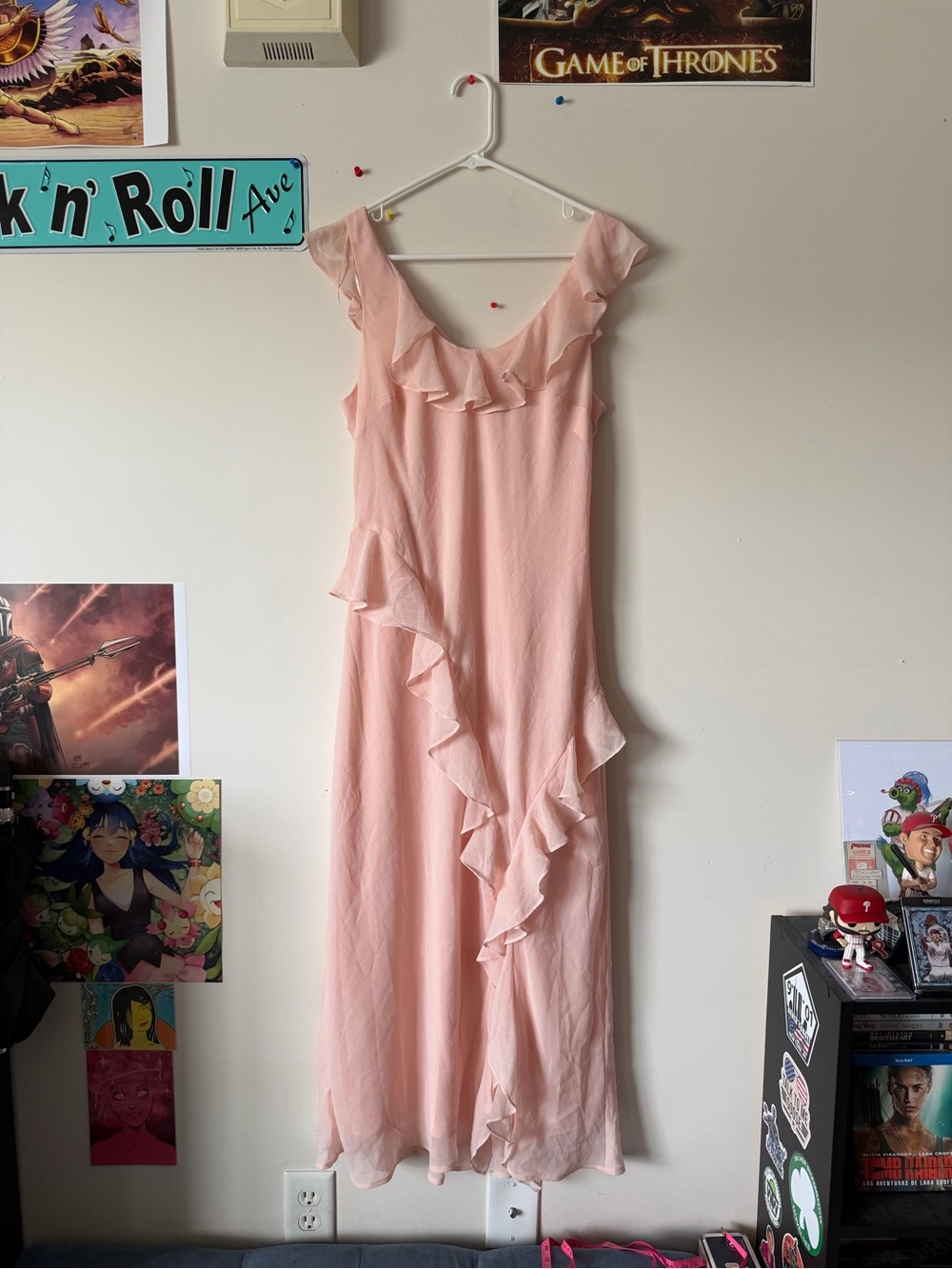 Target Pink Ruffle Maxi Dress - Picture 2 of 7